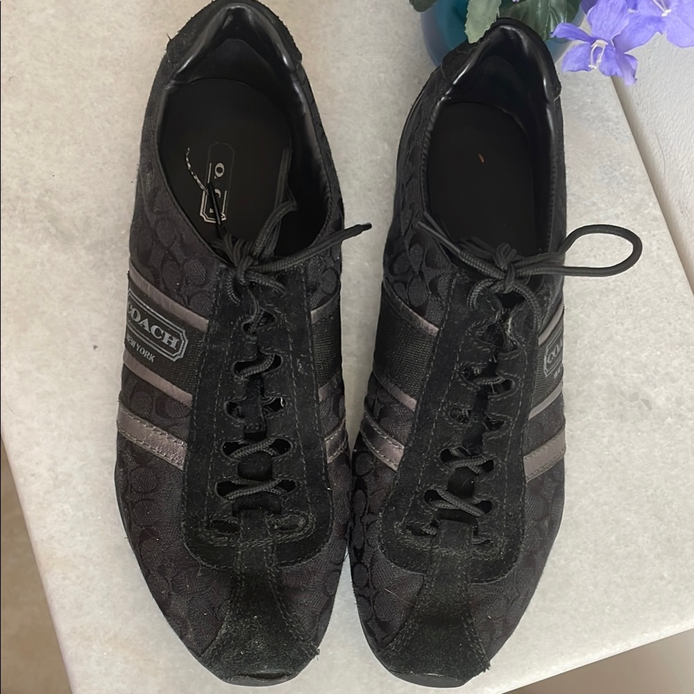 Womens Coach Black Sneakers Minimalist Design